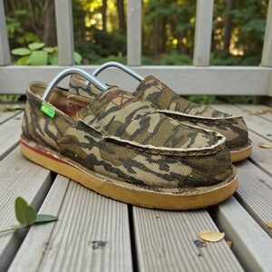 Twisted X Mens Camo Slip On Moc Toe Loafer Shoes Size 8 1/2 M MCL0008
